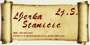LJerka Staničić vizit kartica